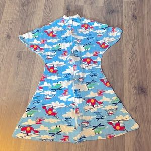 Zipadee-Zip transition swaddle blanket, size 3-6M (small), helicopter print